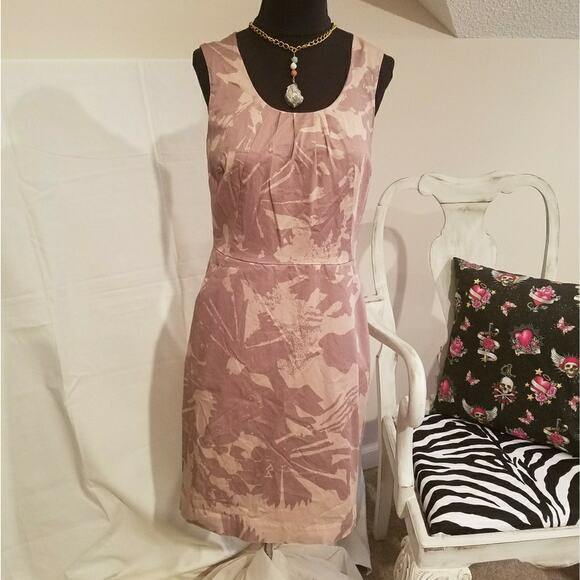 LOFT Sleeveless Sheath dress in Blush Pink and Mauve Size 2P - Picture 1 of 4
